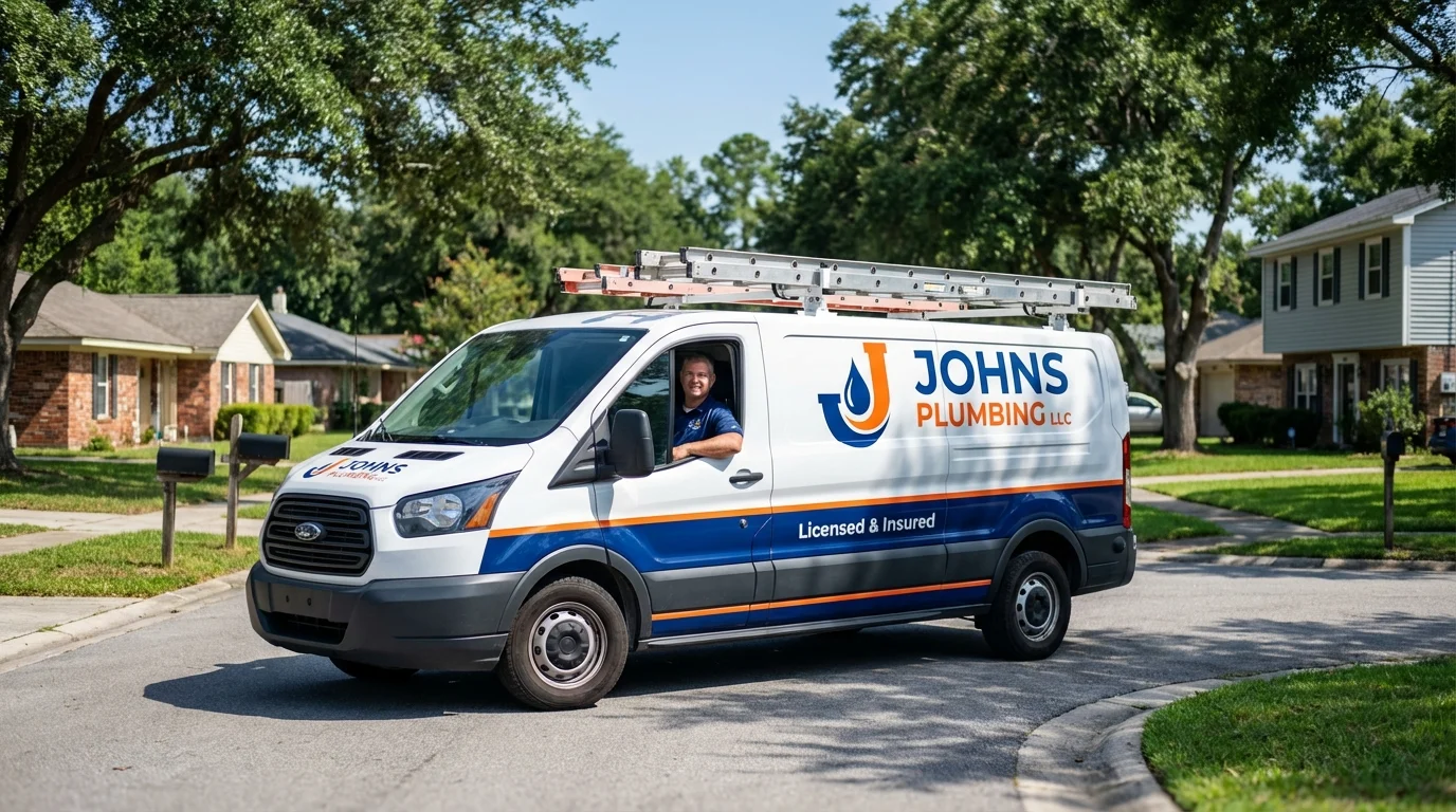Johns Plumbing LLC service van in Point Roberts, WA