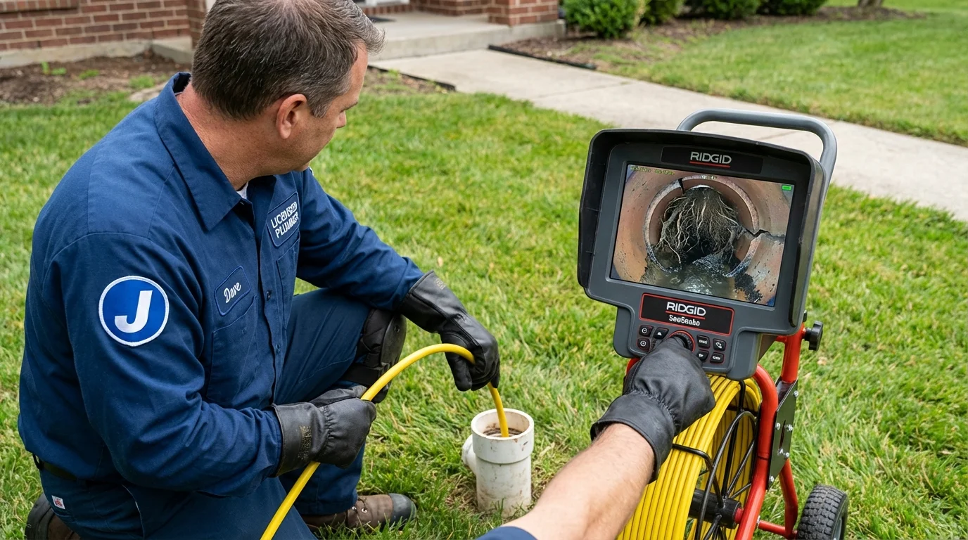 Sewer camera inspection being performed by Johns Plumbing LLC in Point Roberts