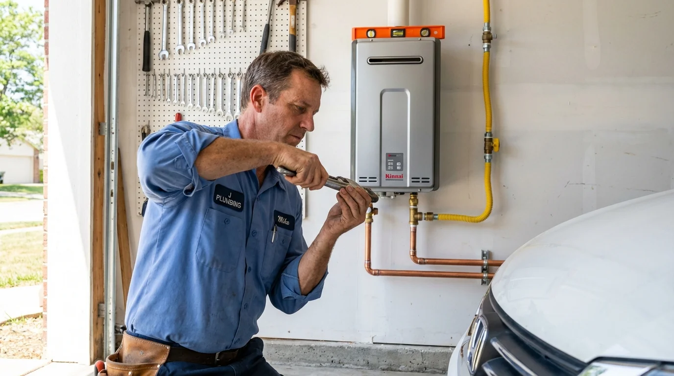 Tankless water heater installation by a Johns Plumbing LLC plumber in Point Roberts